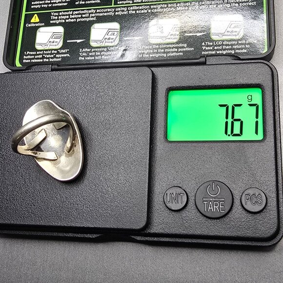 VTG Sterling Silver Bear Paw Statement Ring Size 6.5 Native American Style 6.76g - Picture 9 of 10